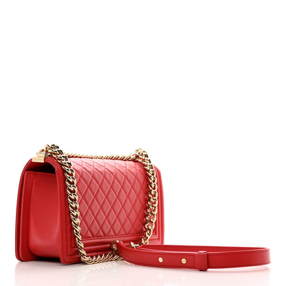 Chanel Calfskin Quilted Medium Boy Flap Red 3 of 10