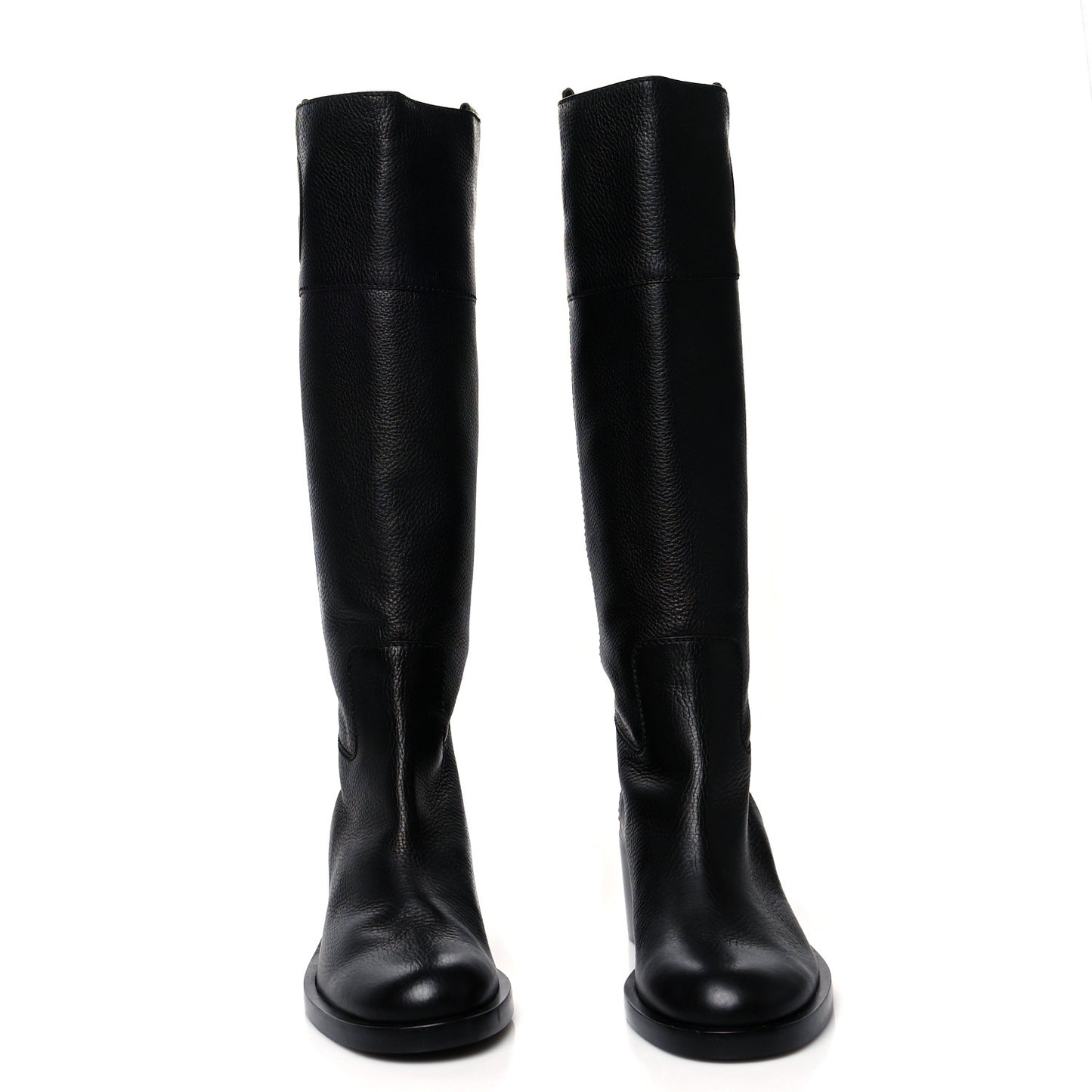 Calfskin Interlocking G Knee High Boots 40 Black