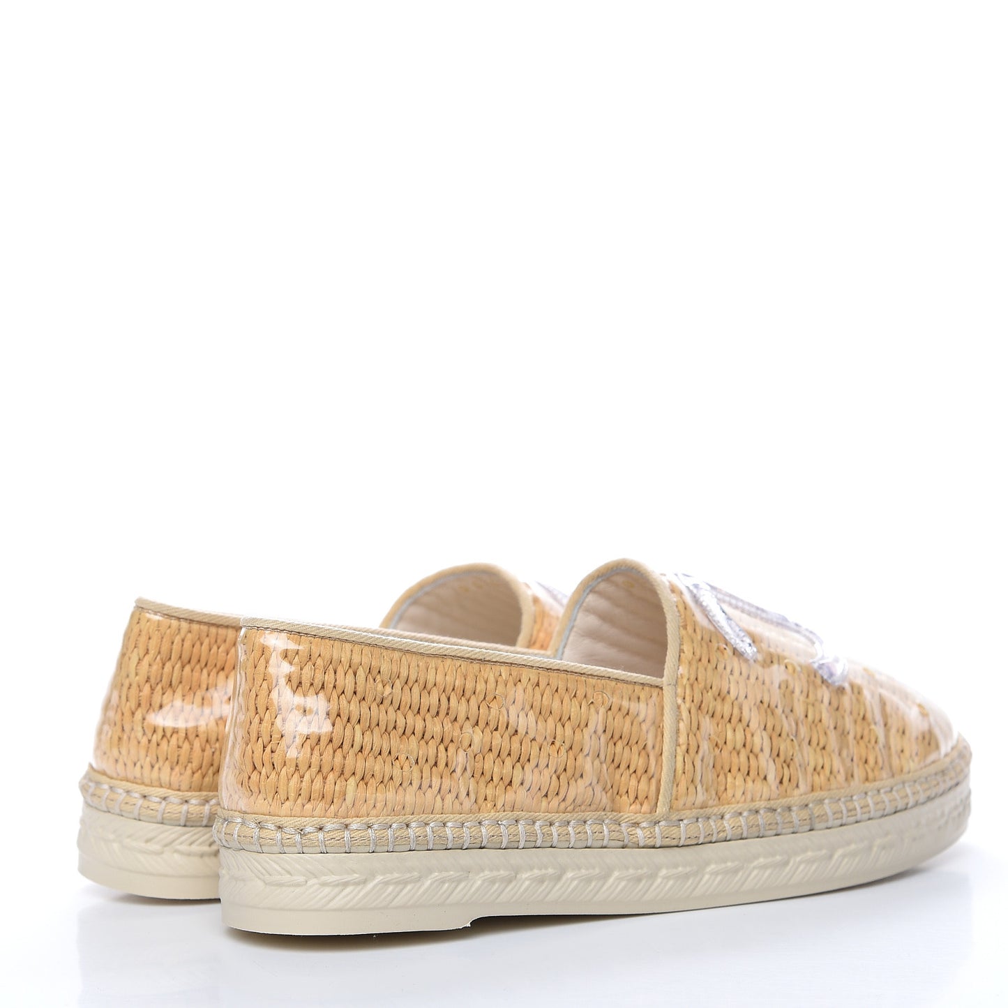 PVC Raffia CC Espadrilles 36 Beige