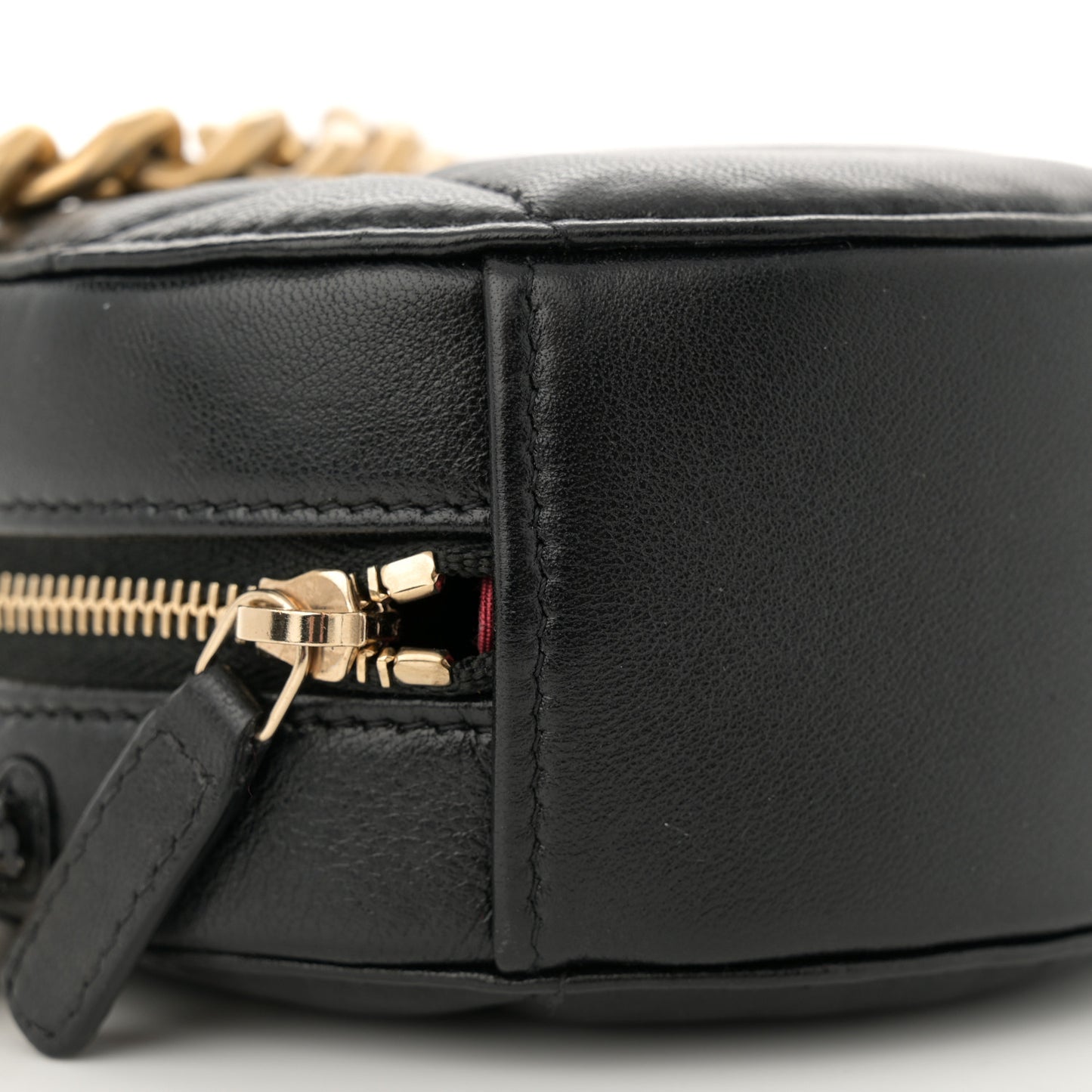 Lambskin Quilted Chanel 19 Round Clutch With Chain Black