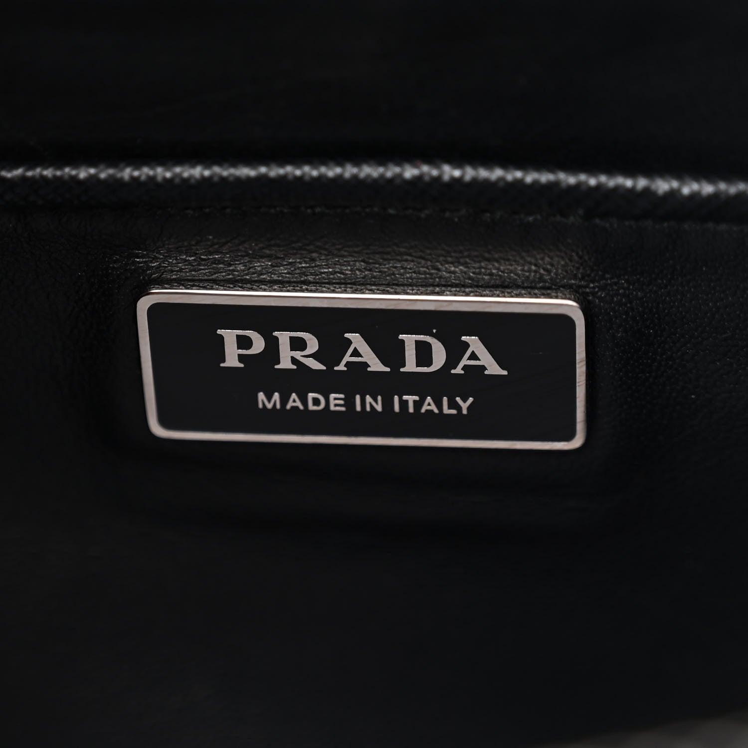 Prada Saffiano Baiadera Striped Medium Galleria Double Zip Tote Black Fuoco White 6 of 12