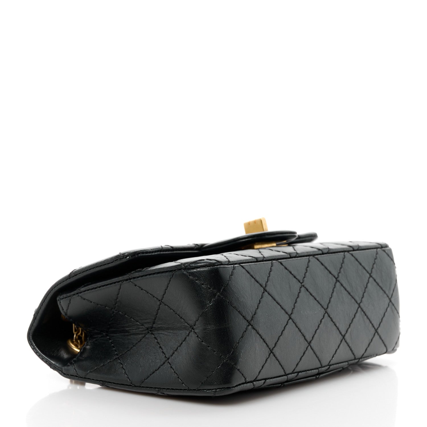 Chanel Aged Calfskin Quilted 2.55 Reissue Mini Flap Black 4 of 11