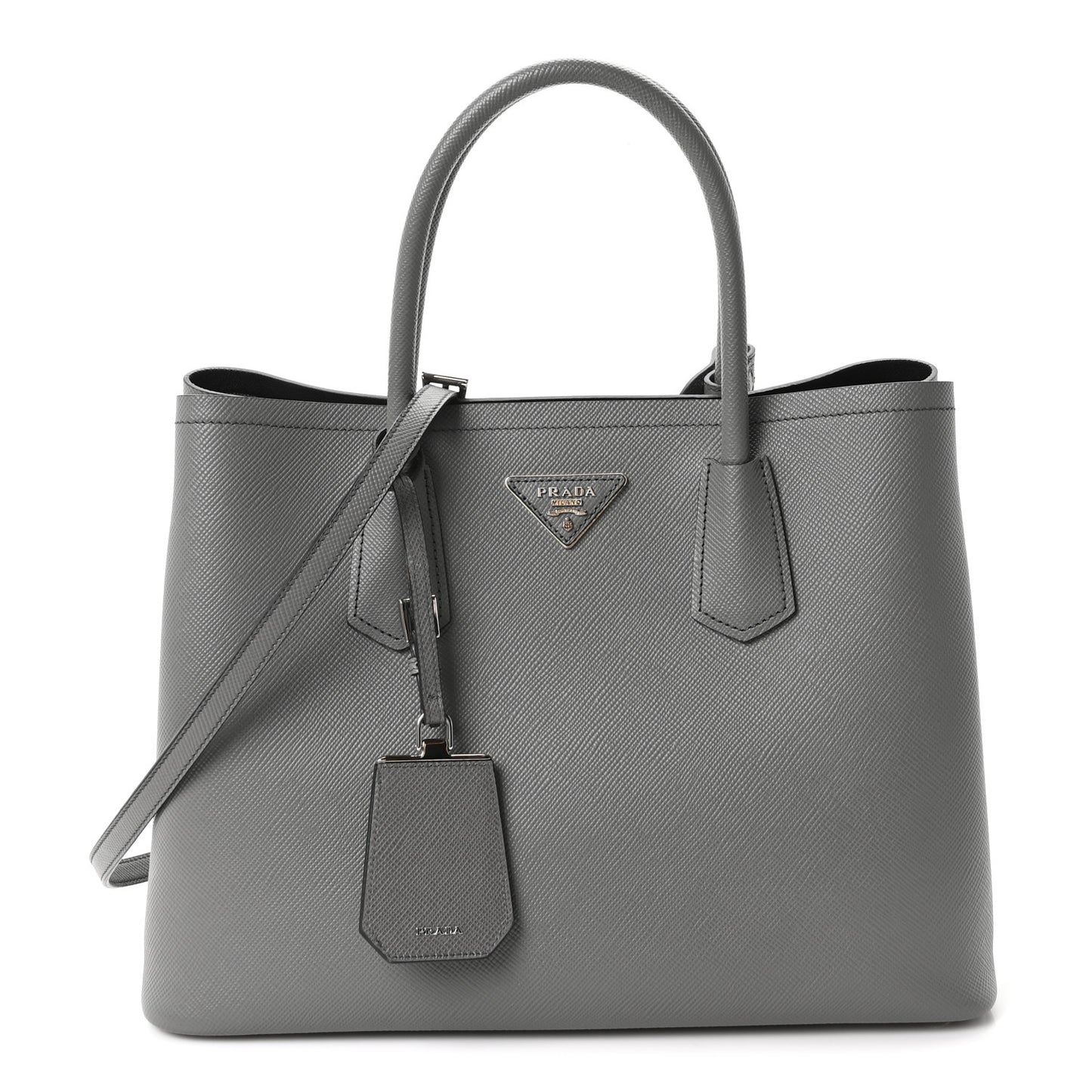 Saffiano Cuir Medium Double Bag Marmo