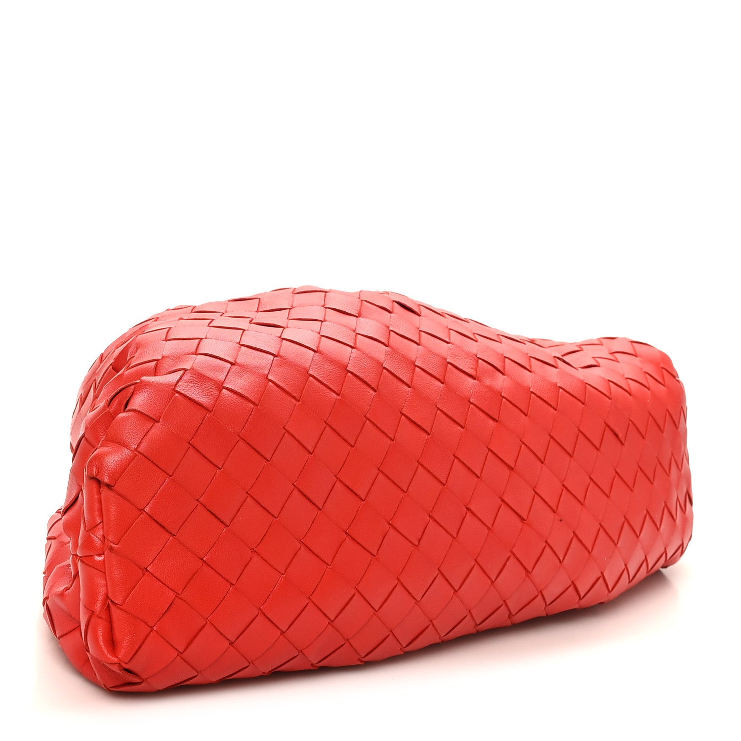 Bottega Veneta Nappa Maxi Intrecciato The Pouch Oversized Clutch Bright Red 4 of 10
