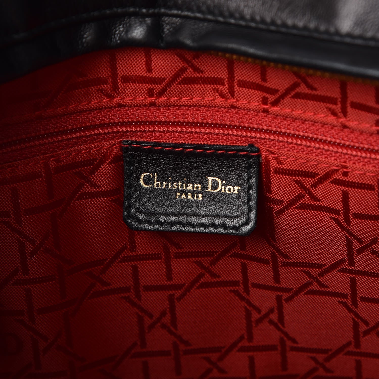 Christian Dior Lambskin Cannage Large Lady Dior Black 6 of 18