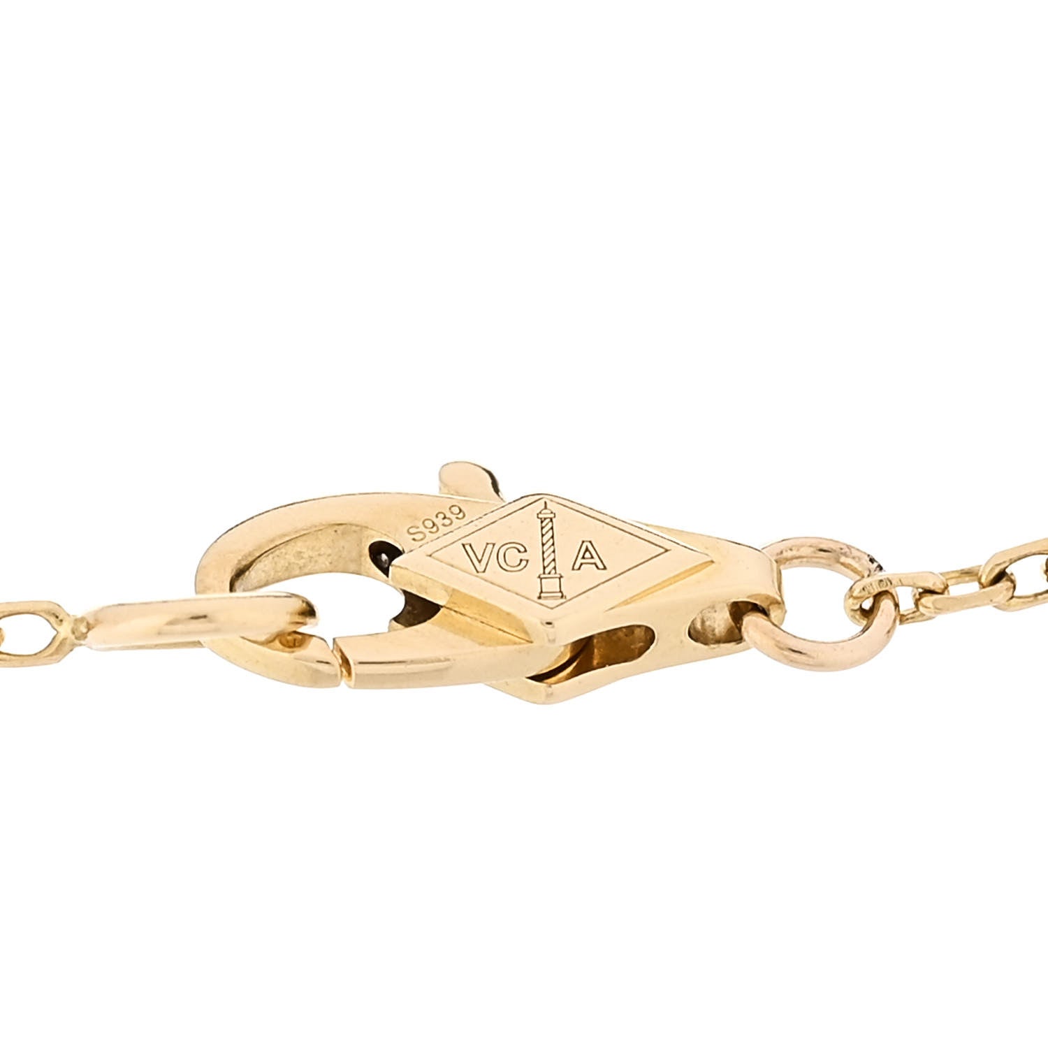 Van Cleef & Arpels 18K Yellow Gold Mother of Pearl Sweet Alhambra Bracelet 3 of 4