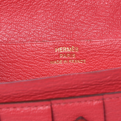 Hermes Ostrich Bearn Wallet Bougainvillea 4 of 7