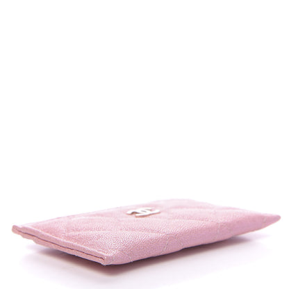 Chanel Iridescent Caviar Quilted Card Holder Rose Pink 4 of 8