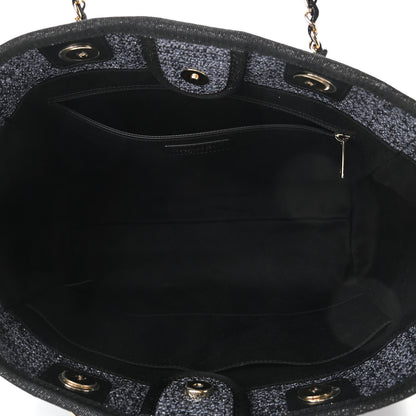 Chanel Lurex Boucle Small Deauville Tote Black 5 of 10