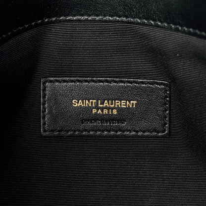 Saint Laurent Calfskin Matelasse Chevron Monogram Uptown Clutch Black 6 of 10
