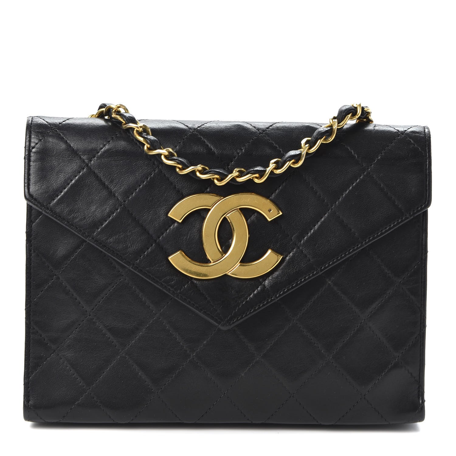 Chanel Lambskin Quilted Mini Square Flap Bag Black 1 of 10