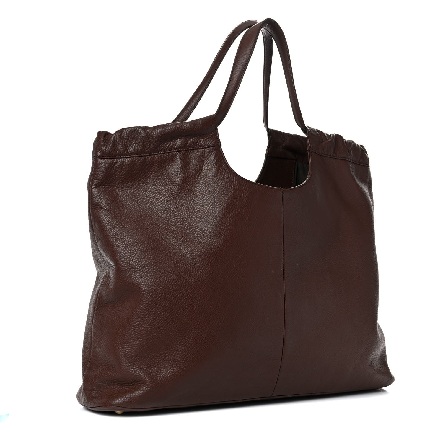 Saint Laurent Calfskin Belle de Jour Cabas Tote Brown 2 of 19