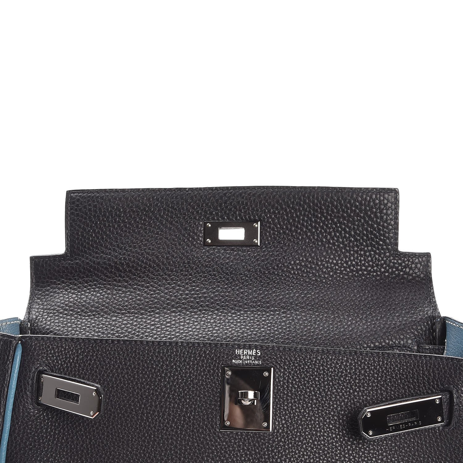 Hermes Togo Bi-Color Kelly Retourne 28 Indigo Blue Jean 15 of 64