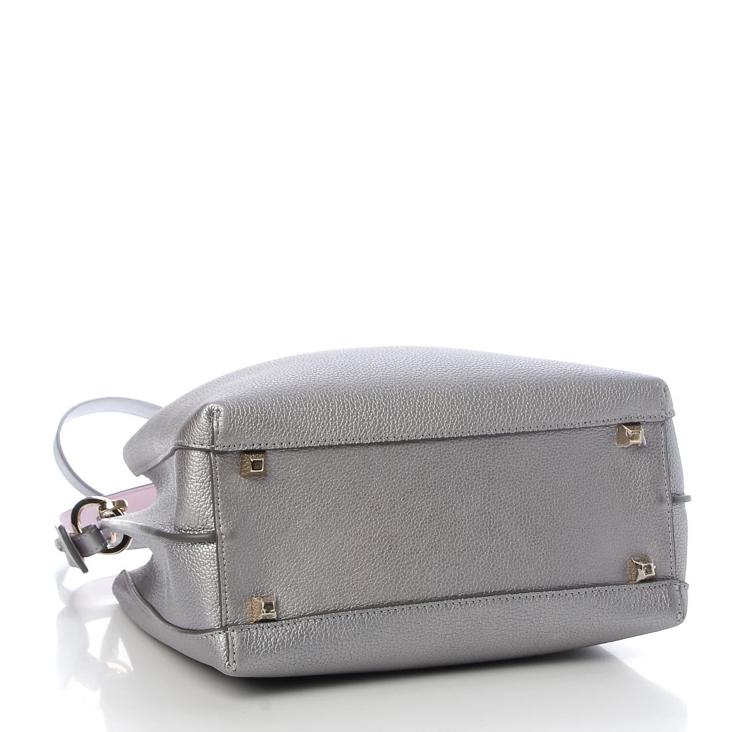 MCM Metallic Grained Calfskin Medium Milla Hobo Silver 5 of 9
