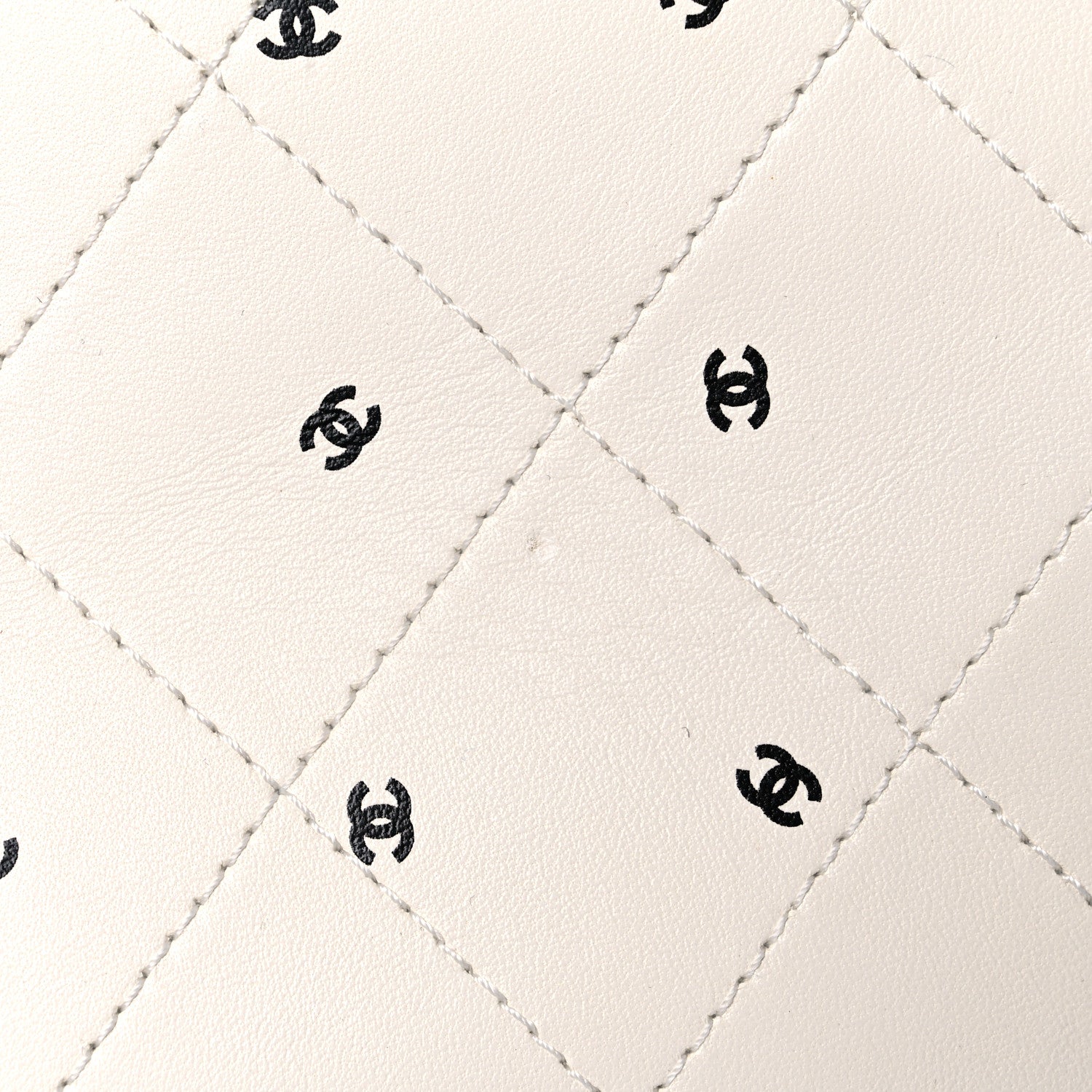 Chanel Printed Lambskin Logo CC Envelope Clutch With Chain White 13 of 13