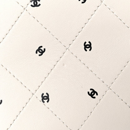 Chanel Printed Lambskin Logo CC Envelope Clutch With Chain White 13 of 13