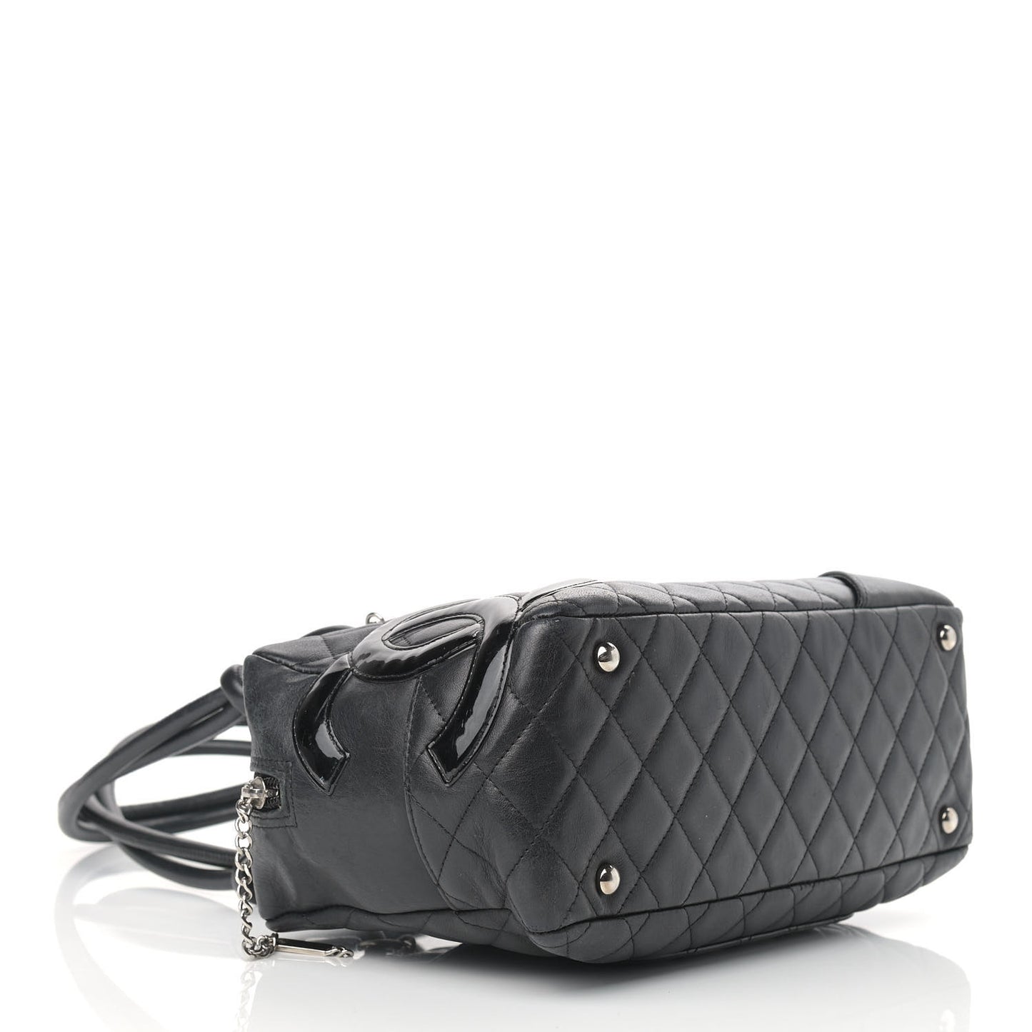 Calfskin Quilted Large Cambon Bowler Black