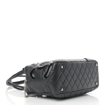Chanel Calfskin Quilted Large Cambon Bowler Black 4 of 18