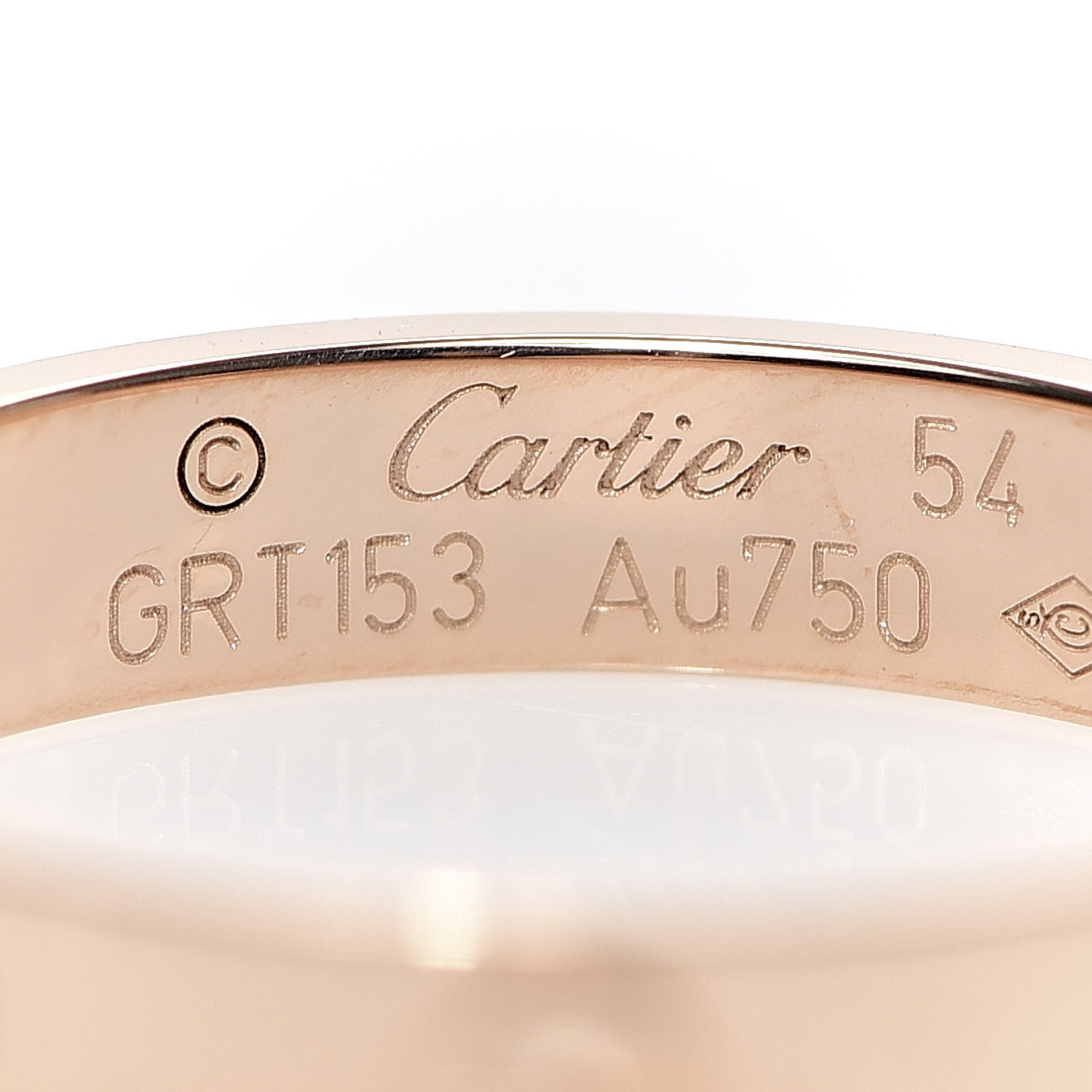 Cartier 18K Pink Gold 3.5mm LOVE Wedding Band Ring 54 6.75 4 of 5
