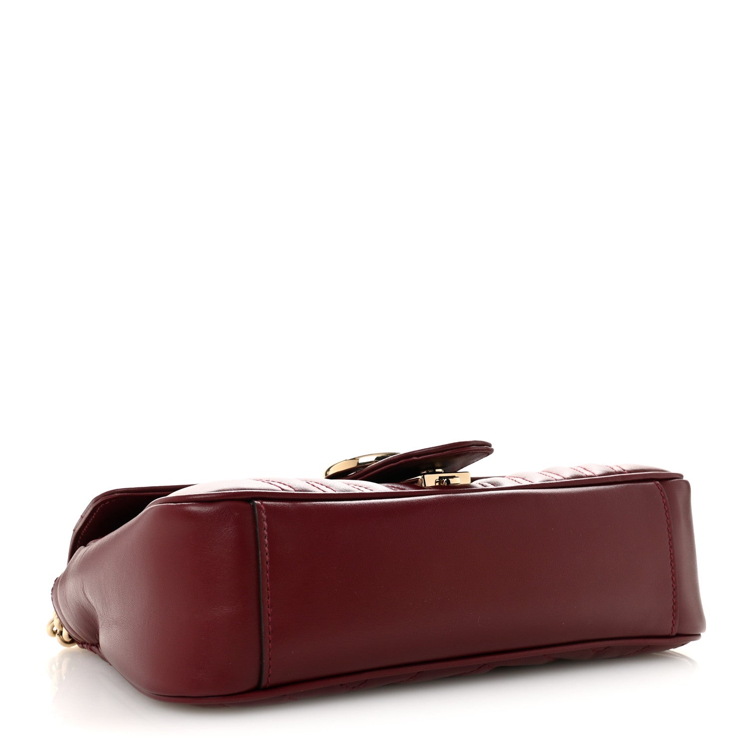 Gucci Calfskin Matelasse Small GG Marmont Shoulder Bag Ancora Red 4 of 10