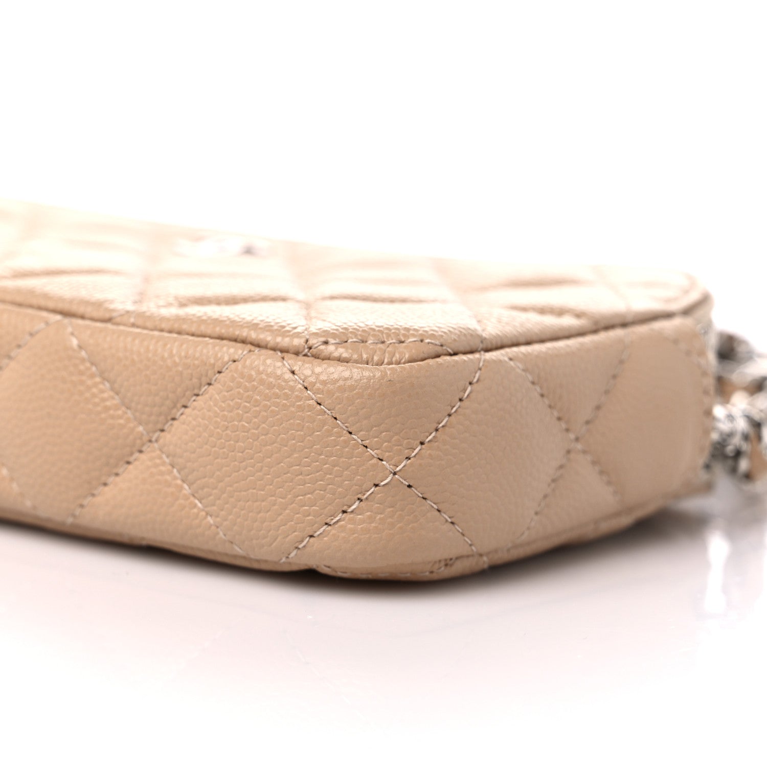 Chanel Caviar Quilted Small Clutch With Chain Beige 12 of 14