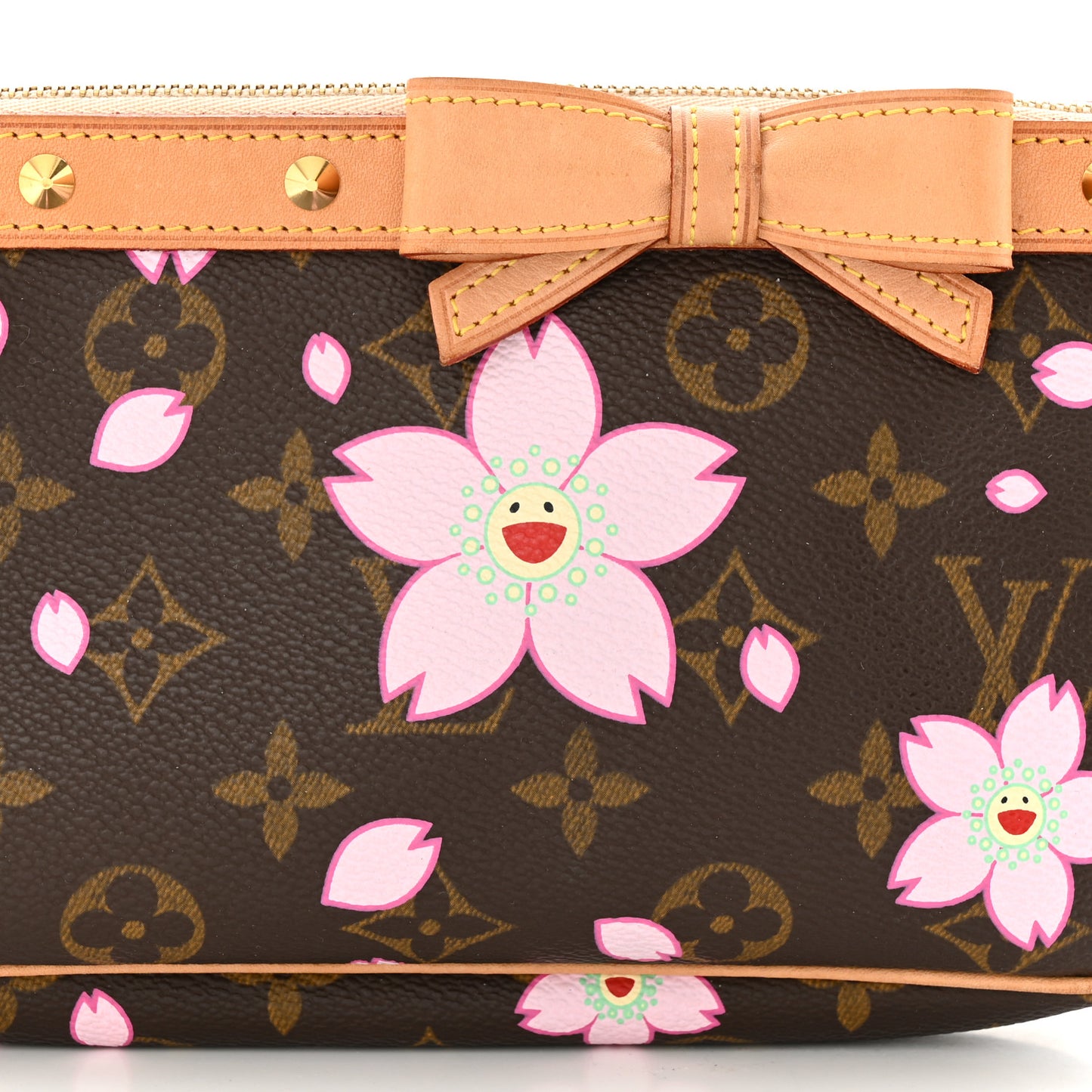 Monogram Cherry Blossom Pochette Accessories Brown