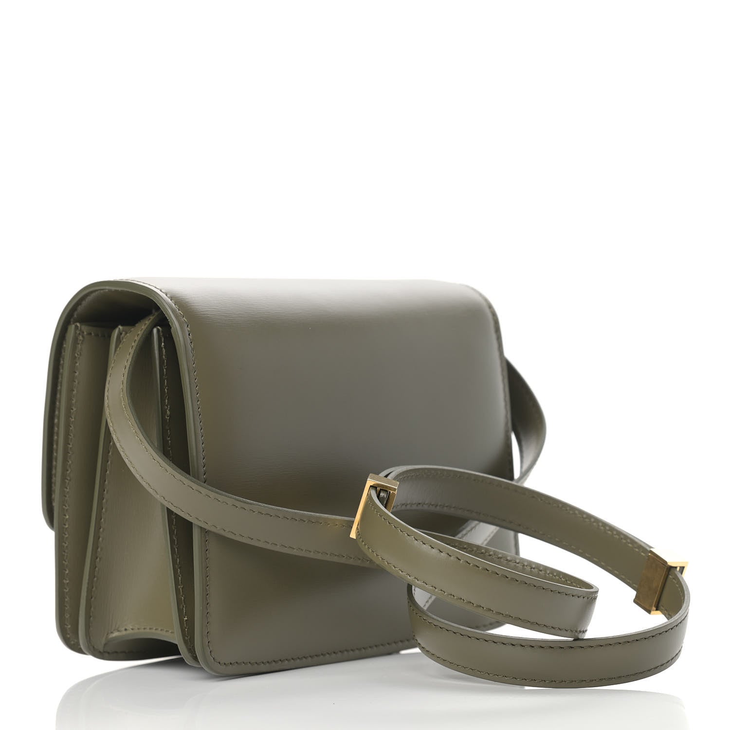 Celine Box Calfskin Small Classic Box Flap Bag Army Green 3 of 9