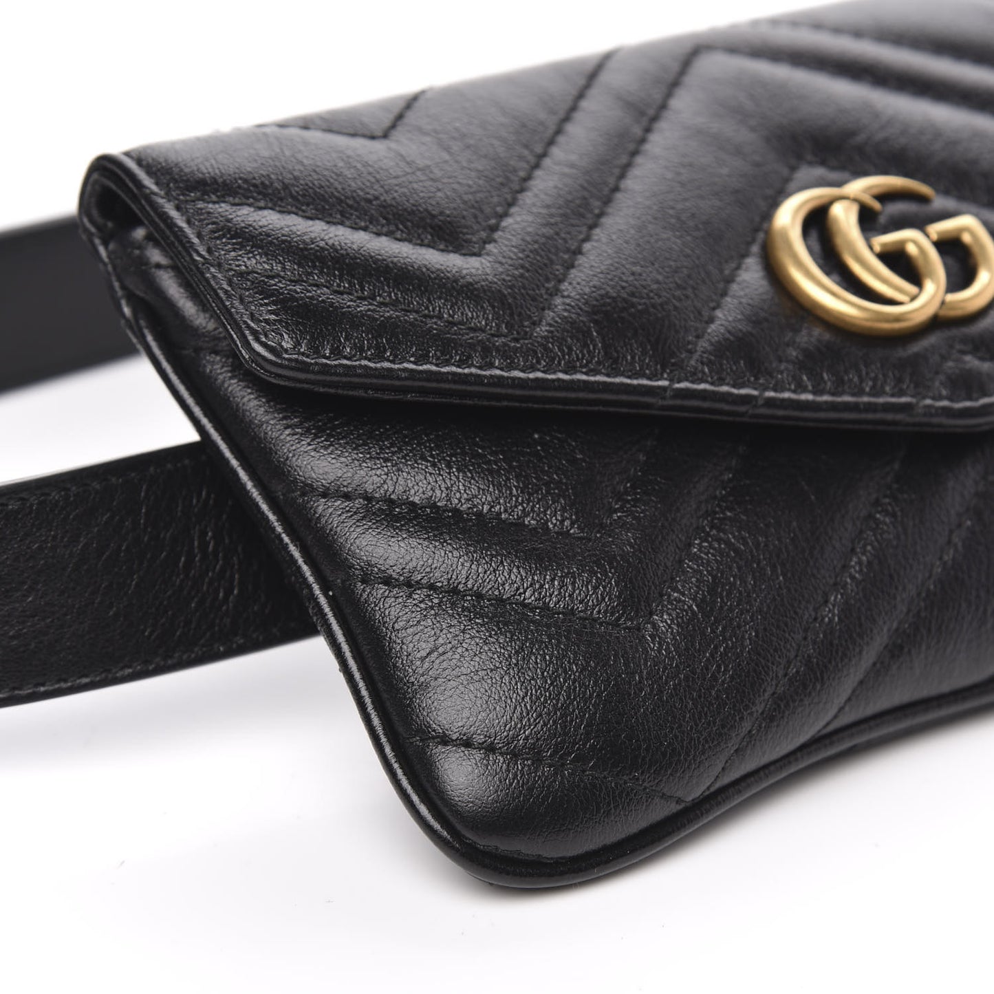 Calfskin Matelasse GG Marmont 2.0 Multi Belt Bag 85 34 Black