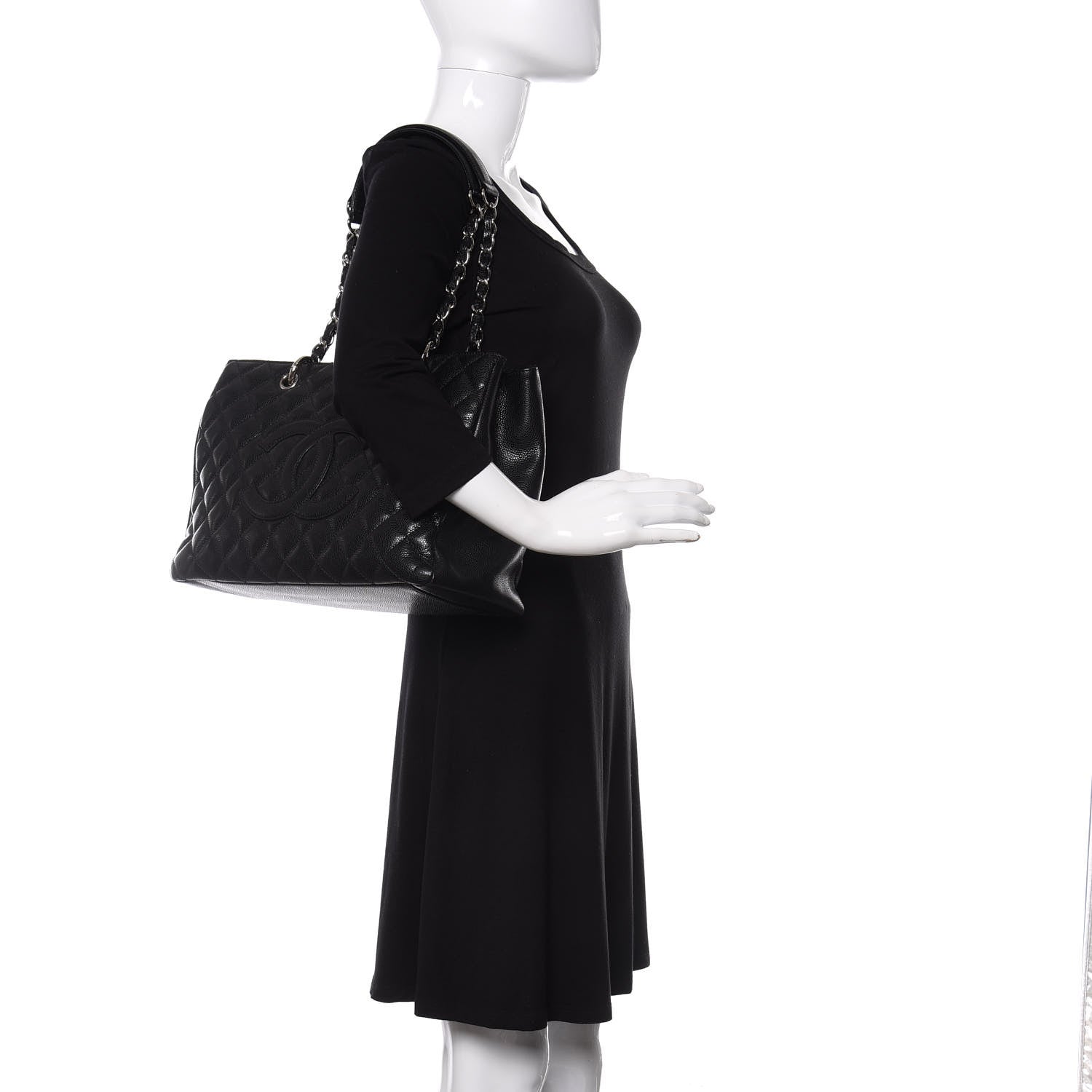 Chanel Caviar Quilted Grand Shopping Tote GST Black 2 of 10
