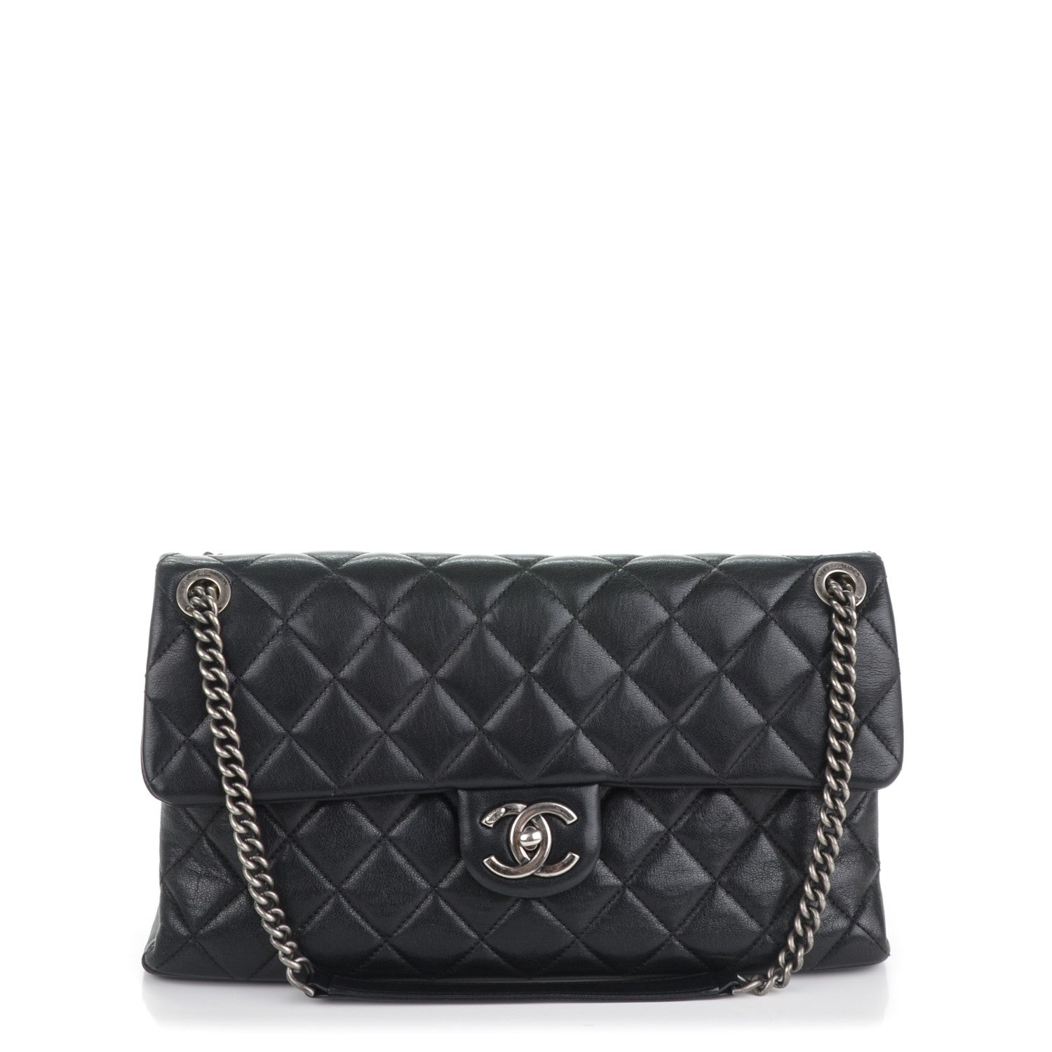 Chanel Goatskin Quilted Flap Black 1 of 8