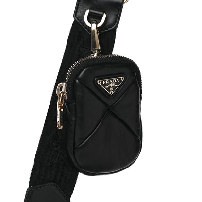 Prada Nappa Re-Nylon Triangle Quilted Patchwork System Flap Shoulder Bag Black 10 of 24