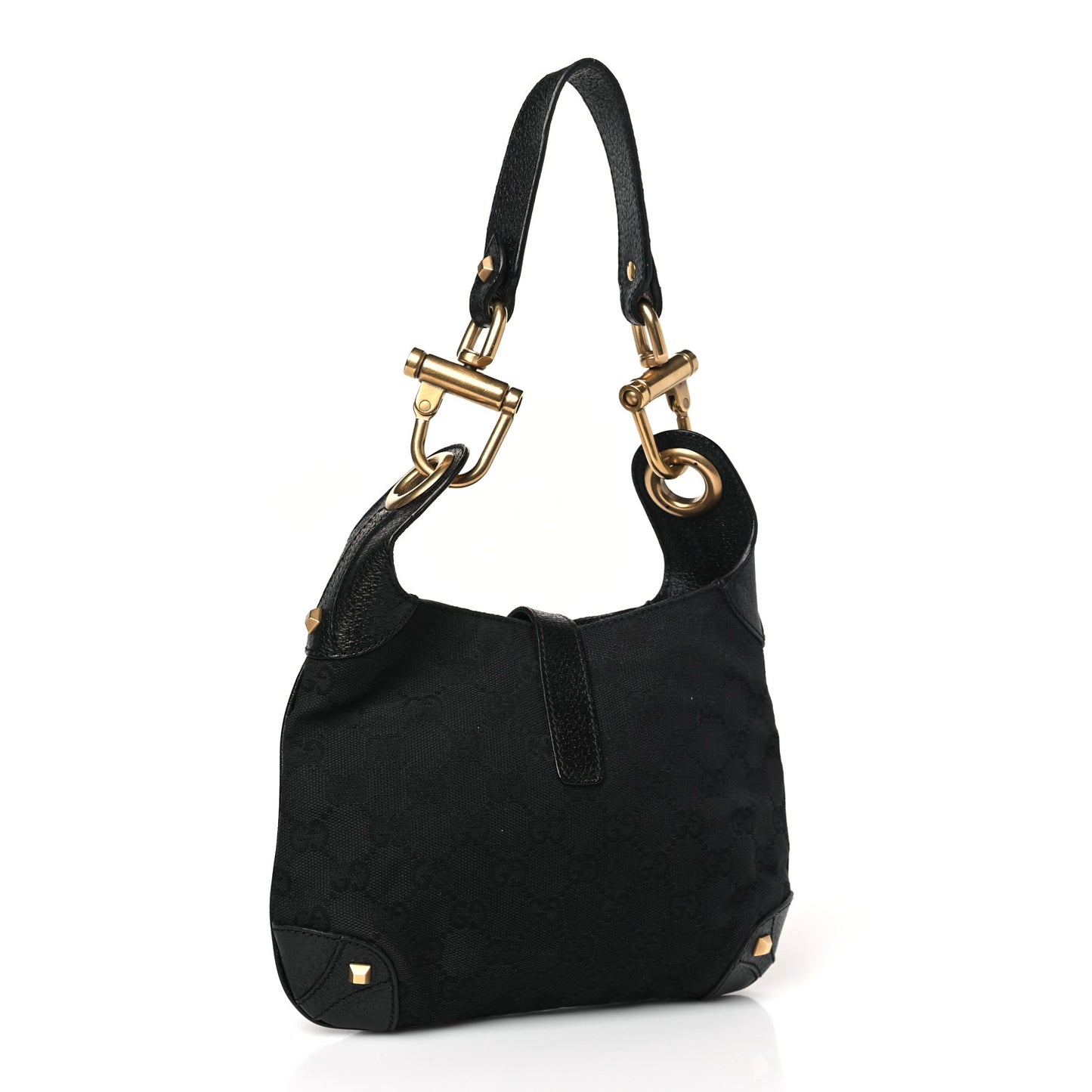 Monogram Mini Piston Lock Jackie O Hobo Black