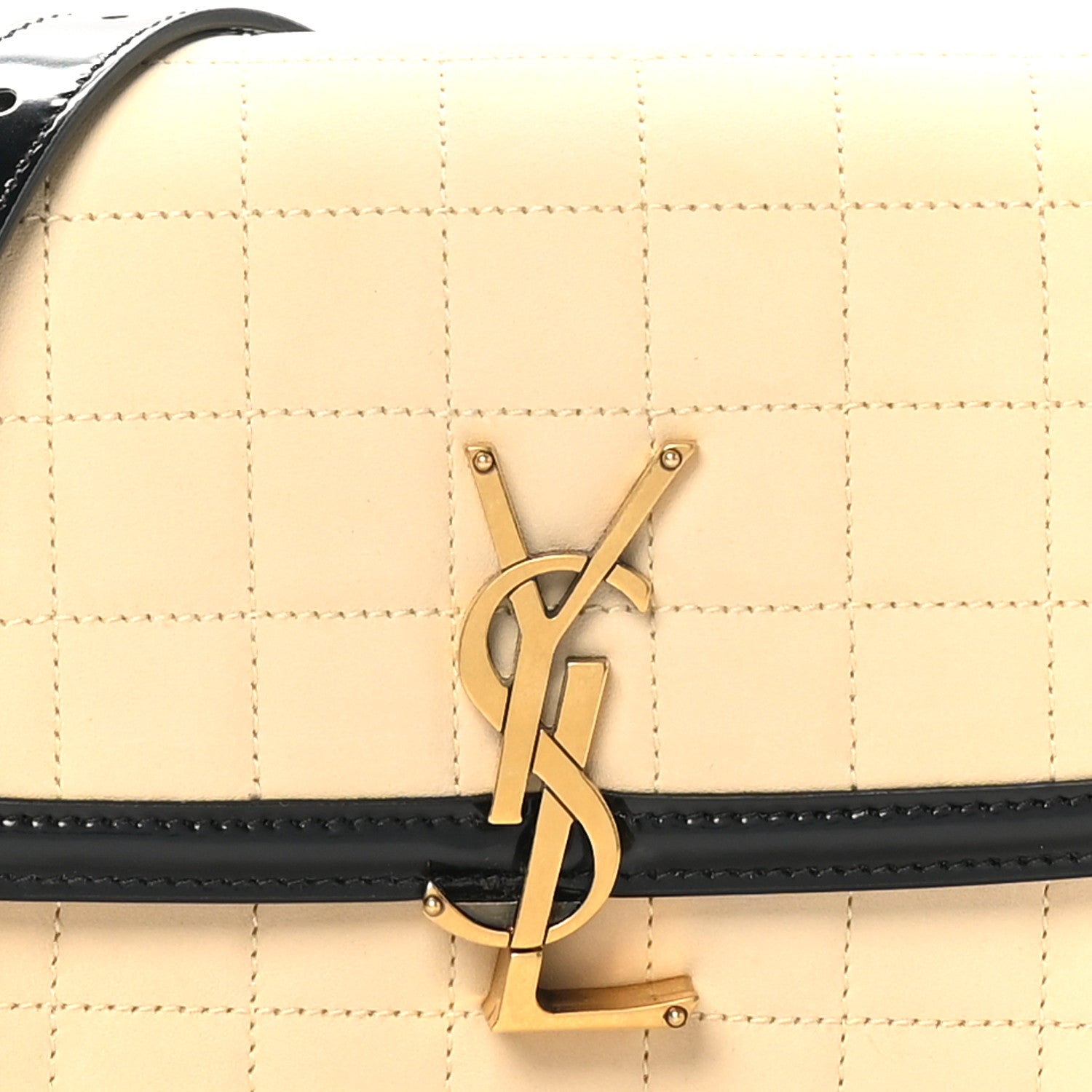Saint Laurent Suede Quilted Monogram Small Solferino Satchel Burro Black 8 of 10