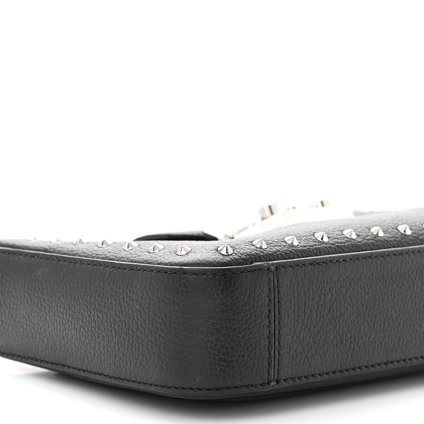 Grained Calfskin Small Kaison Park Avenue Stud Crossbody Bag Black