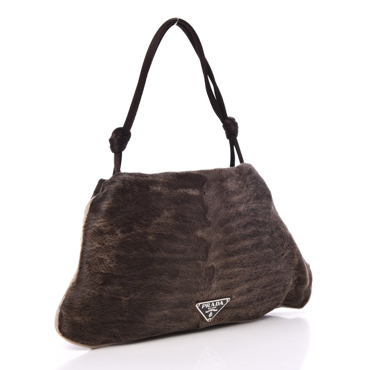 Calf Hair Clutch Brown