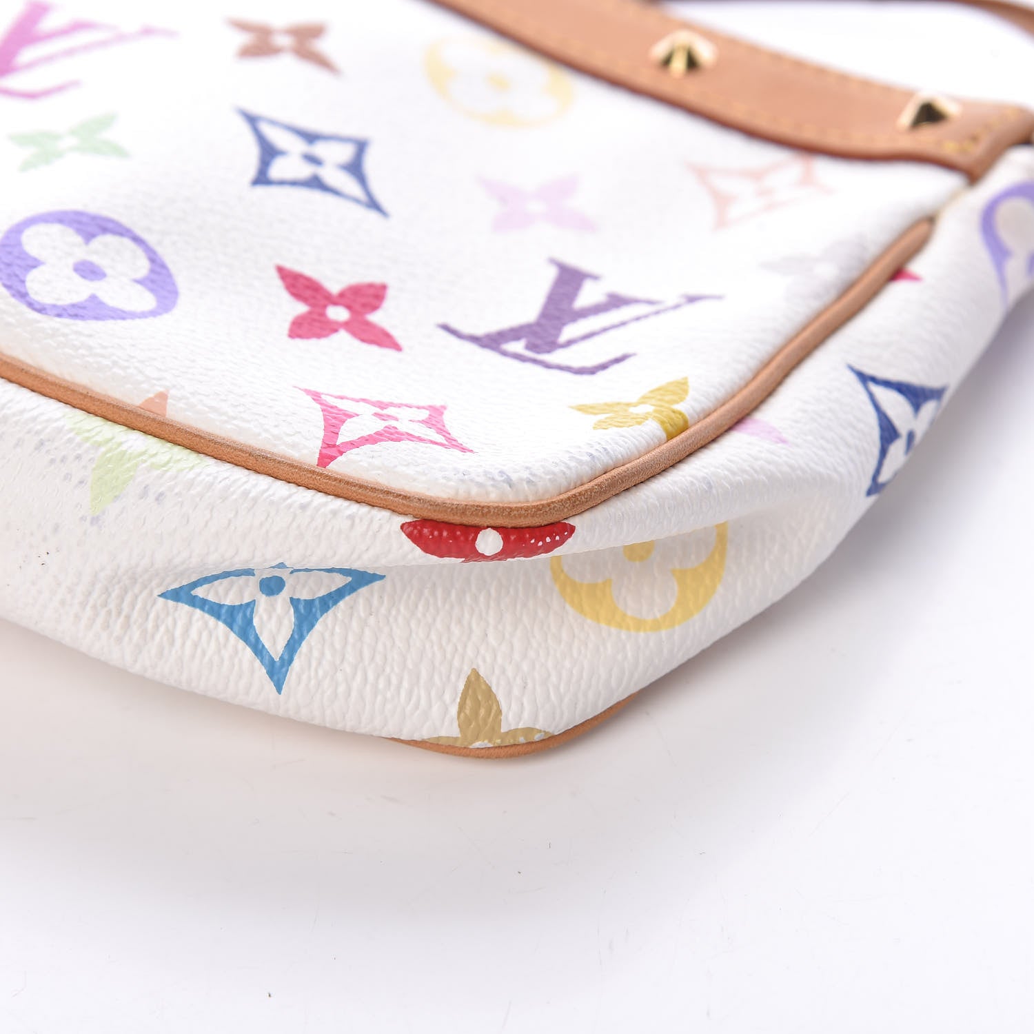 Louis Vuitton Monogram Multicolor Pochette Accessories White 10 of 14