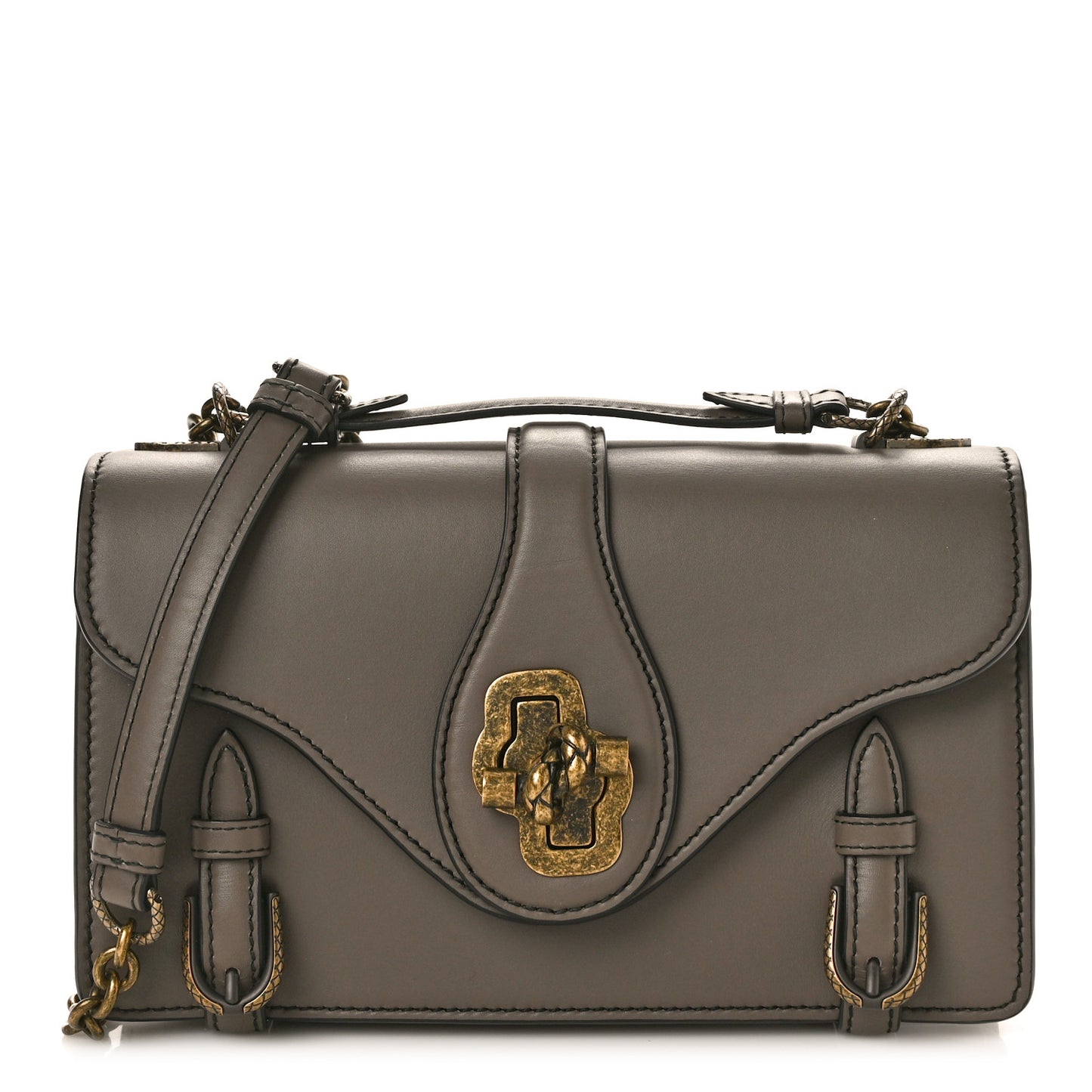 French Calf City Knot Bag Taupe