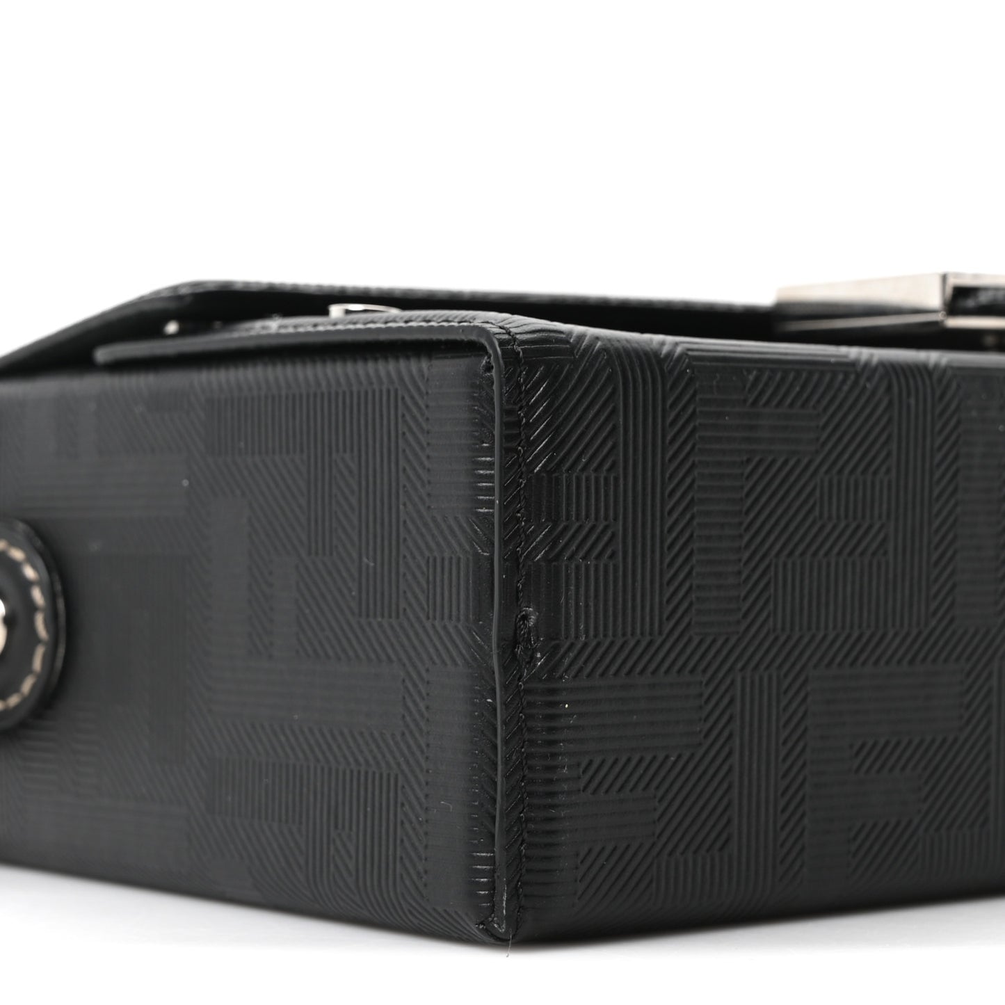 Vitello King FF Lines Embossed Baguette Soft Trunk Black