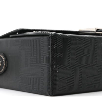 Fendi Vitello King FF Lines Embossed Baguette Soft Trunk Black 16 of 19