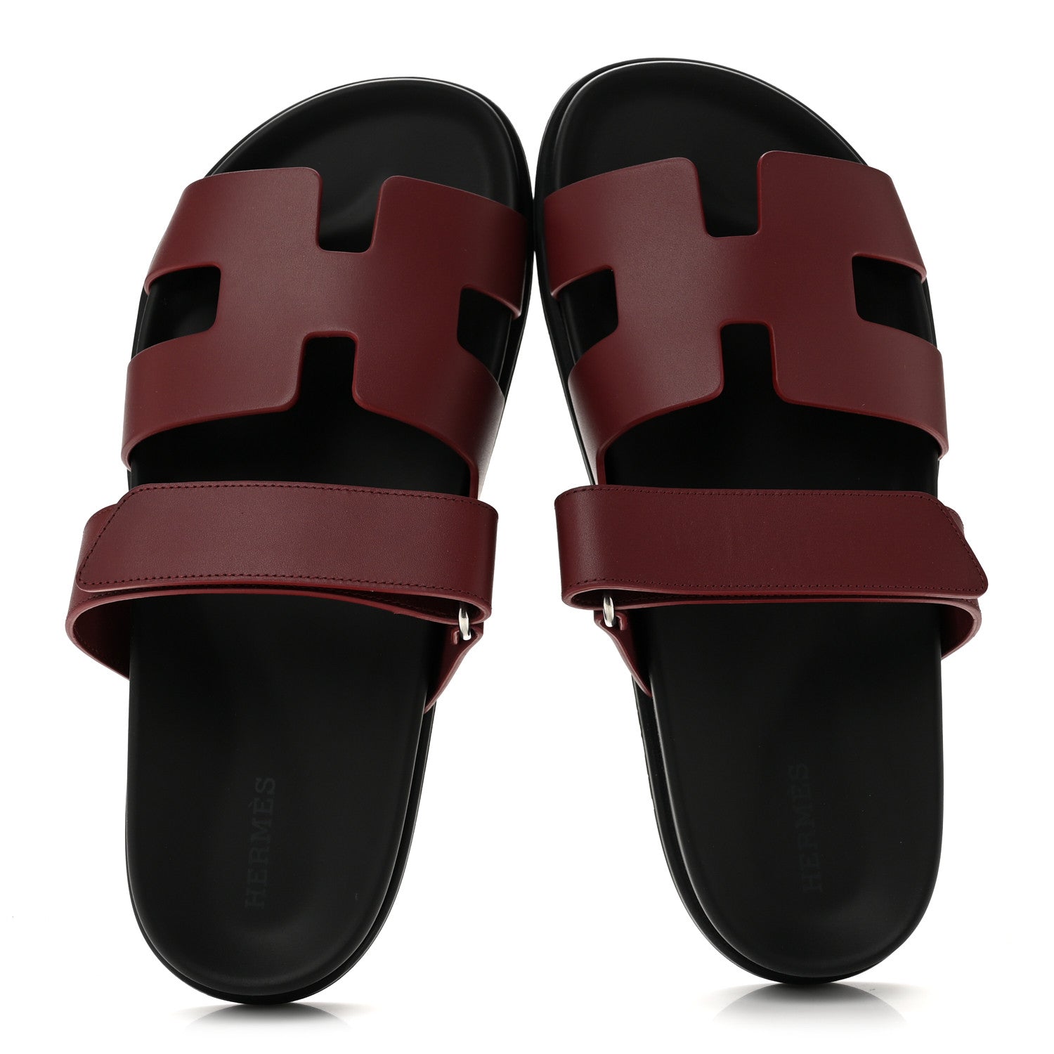 Hermes Calfskin Womens Chypre Sandals 39.5 Rouge H 2 of 10