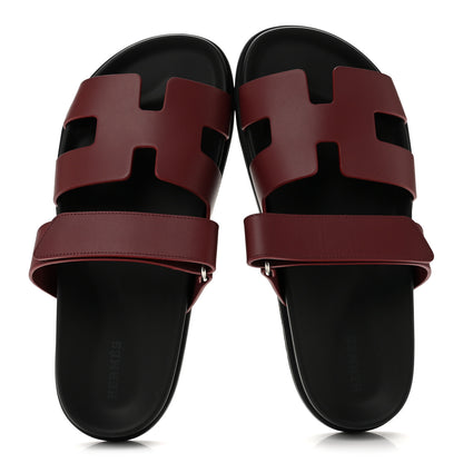 Hermes Calfskin Womens Chypre Sandals 39.5 Rouge H 2 of 10