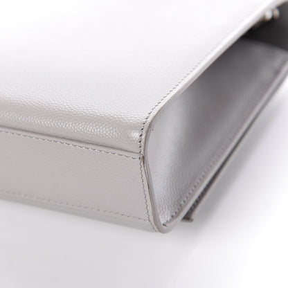 Saint Laurent Grain De Poudre Medium Classic Monogram Kate Satchel Souris 11 of 12