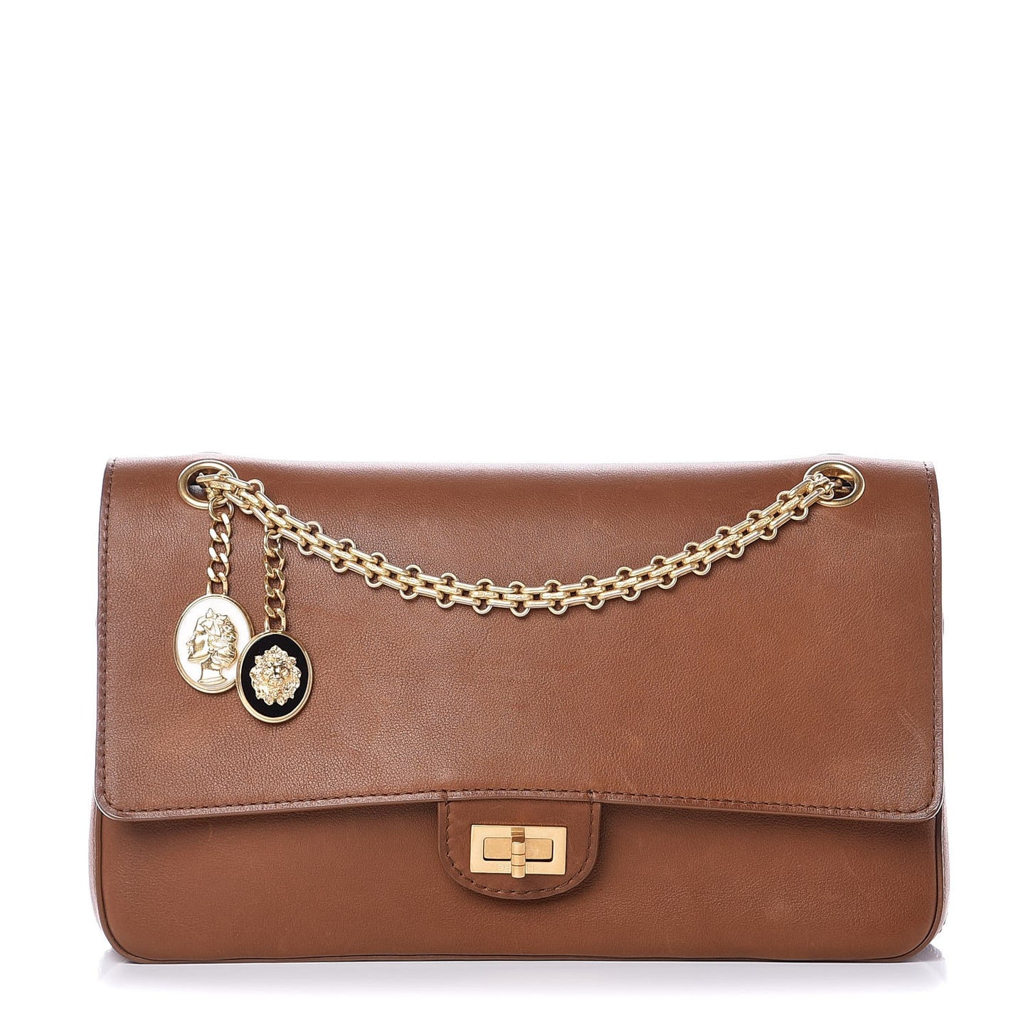 Calfskin Nude 2.55 Medals Reissue 226 Flap Camel