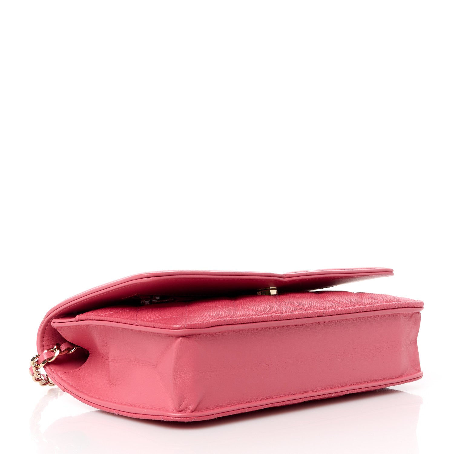 Chanel Caviar Quilted CC Filigree Wallet On Chain WOC Pink 4 of 11