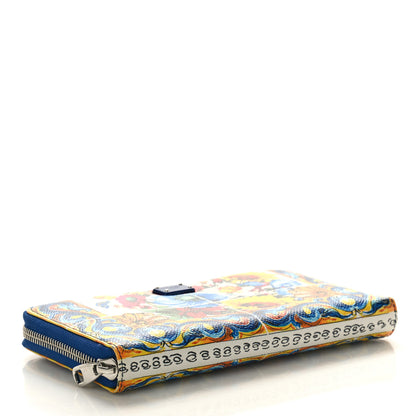 Dolce & Gabbana DOLCE GABBANA Dauphine Majolica Printed Zip Around Wallet Multicolor 4 of 7
