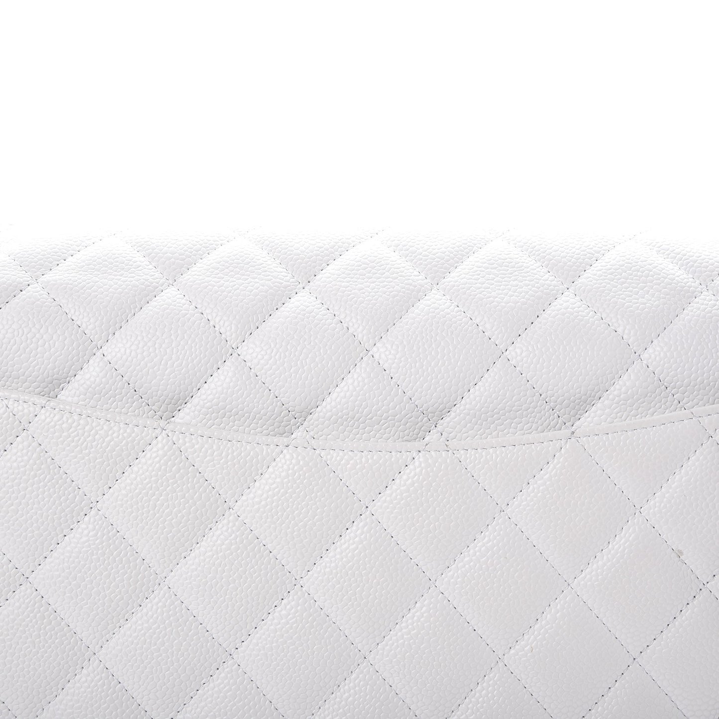 Caviar Maxi Single Flap White