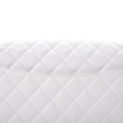Chanel Caviar Maxi Single Flap White 9 of 13