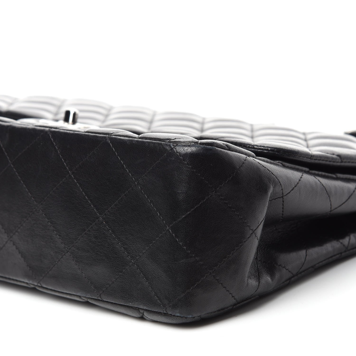Chanel Lambskin Quilted Jumbo Single Flap Black 8 of 12