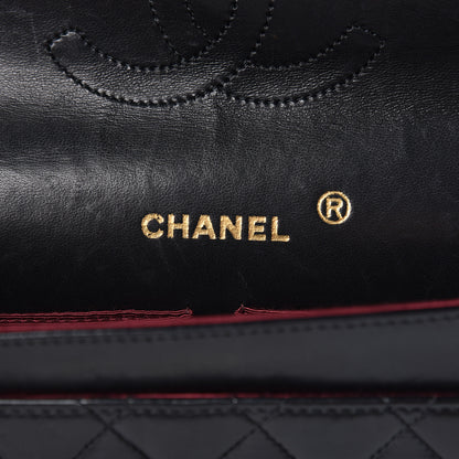 Chanel Lambskin Quilted Medium Double Flap Black 7 of 19