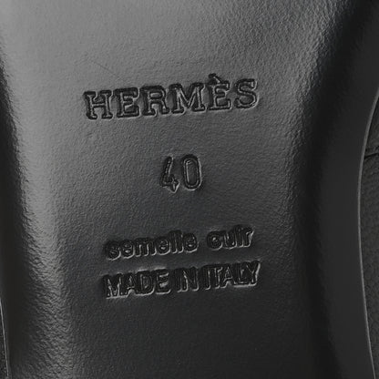 Hermes Goatskin Oz Mules 40 Black 7 of 11